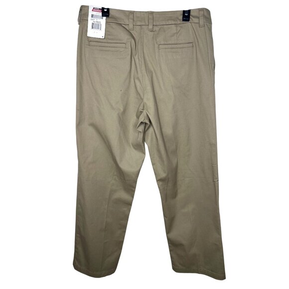 Genuine Dickies Womens Perfectly Slimming High Rise Pant Relaxed Fit Khaki 14R - Picture 4 of 16